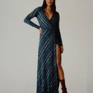 Free People Medium Maxi Boho Wrap Dress